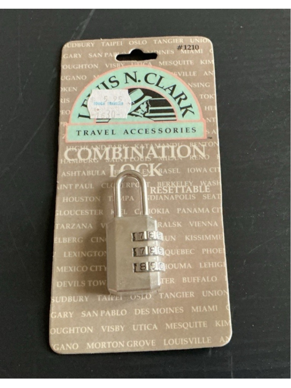 Vintage 1989 Lewis N Clark Resettable Combination Lock. New Sealed